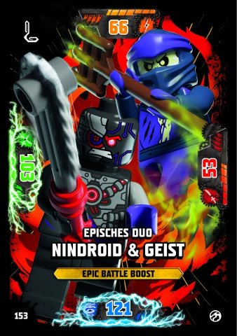 NINJAGO Trading Card Game (German) Series 7 - # 153 Episches Duo Nindroid & Geist