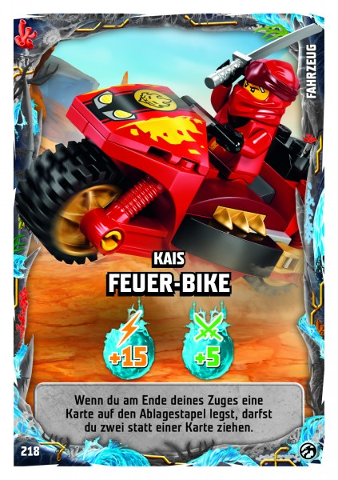 NINJAGO Trading Card Game (German) Series 7 - # 218 Kais Feuer-Bike