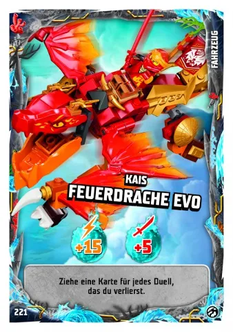 NINJAGO Trading Card Game (German) Series 7 - # 221 Kais Feuerdrache Evo