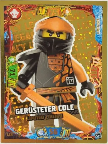 NINJAGO Trading Card Game (German) Series 7 - # LE4 Gerüsteter Cole Limited Edition