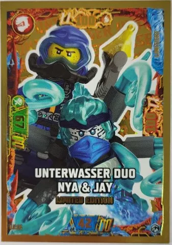 NINJAGO Trading Card Game (German) Series 7 - # LE13 Unterwasser Duo Nya & Jay Limited Edition
