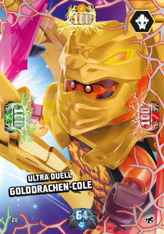 NINJAGO Trading Card Game (German) Series 8 (Next Level) - # 20 Ultra Duell Golddrachen-Cole