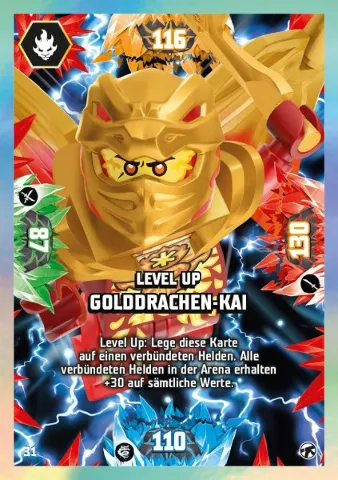 NINJAGO Trading Card Game (German) Series 8 (Next Level) - # 31 Level Up Golddrachen-Kai