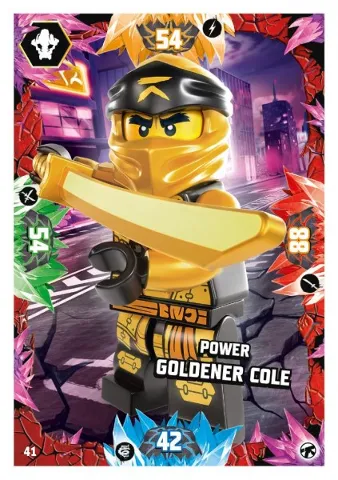 NINJAGO Trading Card Game (German) Series 8 (Next Level) - # 41 Power Goldener Cole