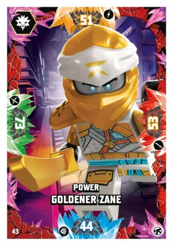 NINJAGO Trading Card Game (German) Series 8 (Next Level) - # 43 Power Goldener Zane