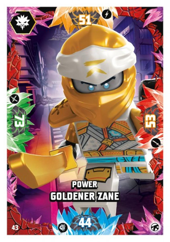NINJAGO Trading Card Game (German) Series 8 (Next Level) - # 43 Power Goldener Zane