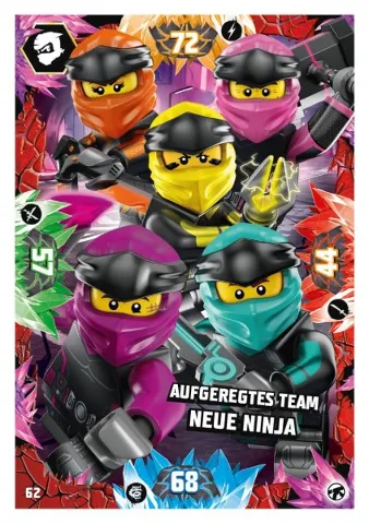 NINJAGO Trading Card Game (German) Series 8 (Next Level) - # 62 Aufgeregtes Team Neue Ninja