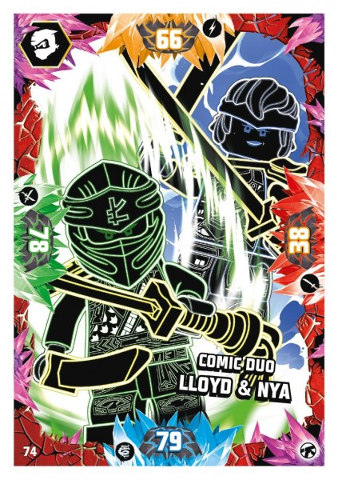 NINJAGO Trading Card Game (German) Series 8 (Next Level) - # 74 Comic Duo Lloyd & Nya