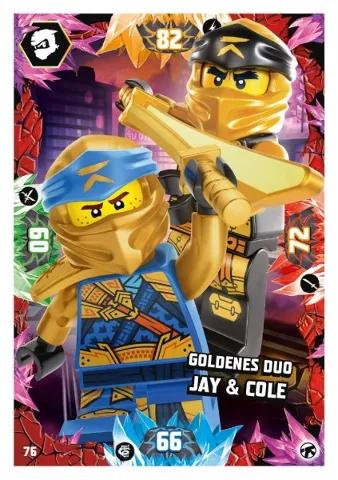 NINJAGO Trading Card Game (German) Series 8 (Next Level) - # 76 Goldenes Duo Jay & Cole
