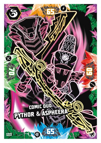 NINJAGO Trading Card Game (German) Series 8 (Next Level) - # 133 Comic Duo Pythor & Aspheera