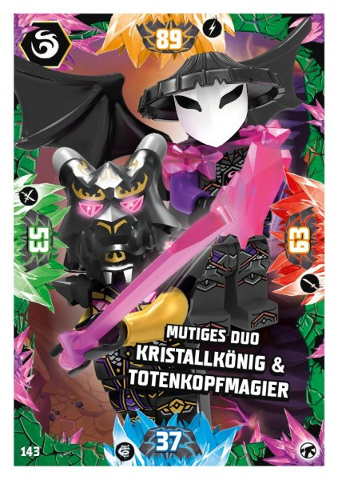 NINJAGO Trading Card Game (German) Series 8 (Next Level) - # 143 Mutiges Duo Kristallkönig & Totenkopfmagier