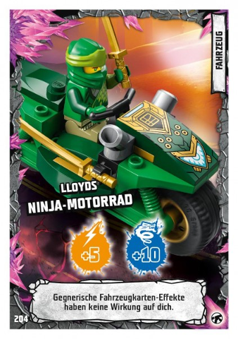 NINJAGO Trading Card Game (German) Series 8 (Next Level) - # 204 Lloyds Ninja-Motorrad