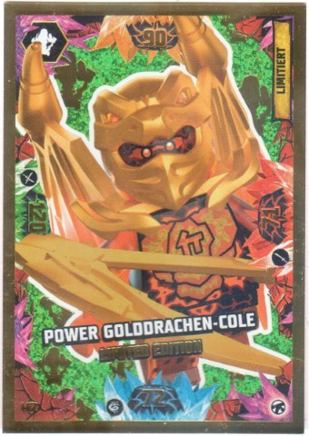 NINJAGO Trading Card Game (German) Series 8 (Next Level) - # LE2 Power Golddrachen-Cole Limited Edition
