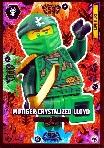 NINJAGO Trading Card Game (German) Series 8 (Next Level) - # LE7 Mutiger Crystalized Lloyd Limited Edition