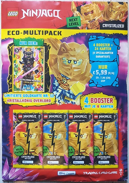 NINJAGO Trading Card Game (German) Series 8 (Next Level) - Eco-multipack (with # LE13 Kristallkönig Overlord Limited Edition)