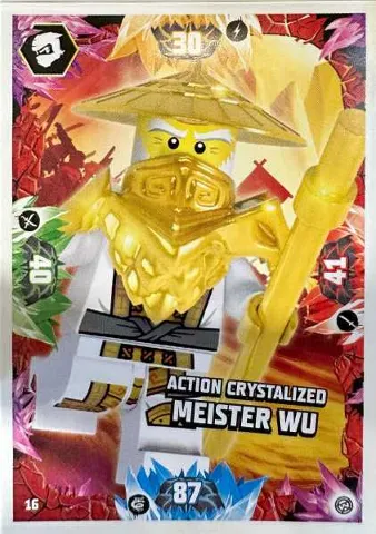 NINJAGO Trading Card Game (German) Series 8 - # 16 Action Crystalized Meister Wu