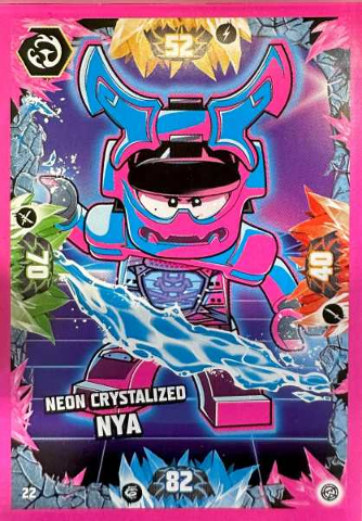 NINJAGO Trading Card Game (German) Series 8 - # 22 Neon Crystalized Nya