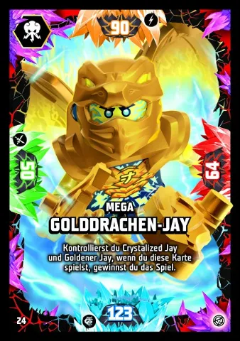 NINJAGO Trading Card Game (German) Series 8 - # 24 Mega Golddrachen-Jay