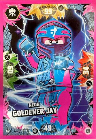 NINJAGO Trading Card Game (German) Series 8 - # 42 Neon Goldener Jay