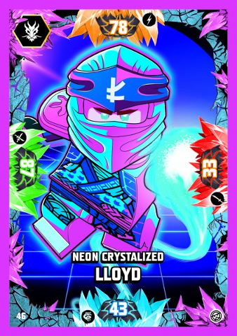 NINJAGO Trading Card Game (German) Series 8 - # 46 Neon Crystalized Lloyd