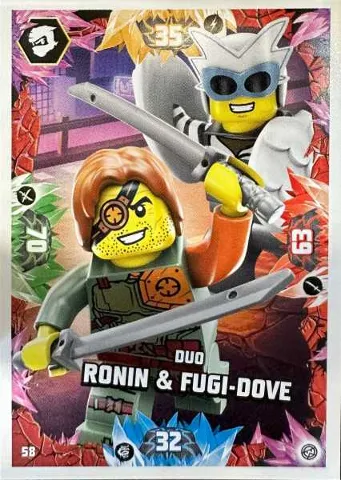 NINJAGO Trading Card Game (German) Series 8 - # 58 Duo Ronin & Fugi-Dove