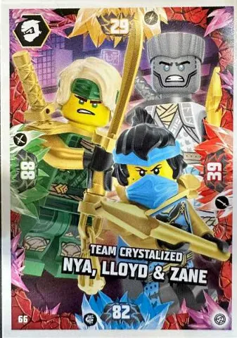 NINJAGO Trading Card Game (German) Series 8 - # 66 Team Crystalized Nya, Lloyd & Zane