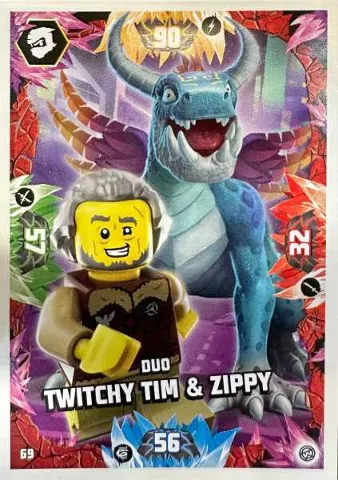 NINJAGO Trading Card Game (German) Series 8 - # 69 Duo Twitchy Tim & Zippy