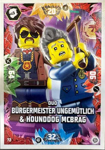 NINJAGO Trading Card Game (German) Series 8 - # 72 Duo Bürgermeister Ungemütlich & Hounddog McBrag