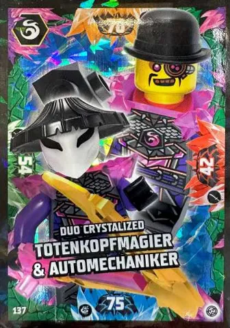 NINJAGO Trading Card Game (German) Series 8 - # 137 Duo Crystalized Totenkopfmagier & Automechaniker