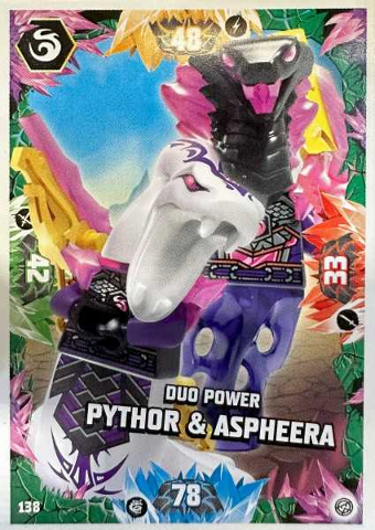 NINJAGO Trading Card Game (German) Series 8 - # 138 Duo Power Pythor & Aspheera