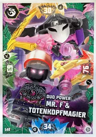 NINJAGO Trading Card Game (German) Series 8 - # 140 Duo Power Mr. F & Totenkopfmagier