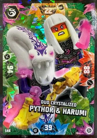NINJAGO Trading Card Game (German) Series 8 - # 146 Duo Crystalized Pythor & Harumi