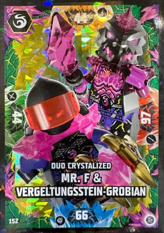 NINJAGO Trading Card Game (German) Series 8 - # 152 Duo Crystalized Mr. F & Vergeltungsstein-Grobian