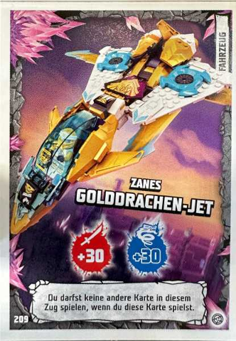 NINJAGO Trading Card Game (German) Series 8 - # 209 Zanes Golddrachen-Jet