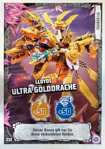 NINJAGO Trading Card Game (German) Series 8 - # 212 Lloyds Ultra Golddrache
