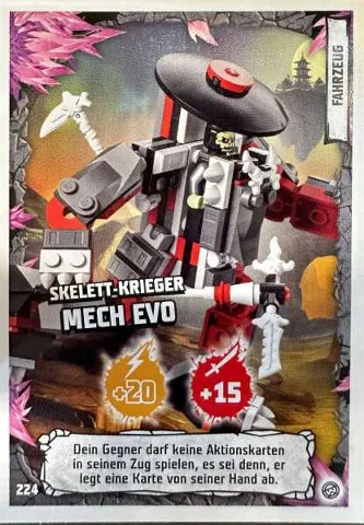 NINJAGO Trading Card Game (German) Series 8 - # 224 Skelett-Krieger Mech EVO