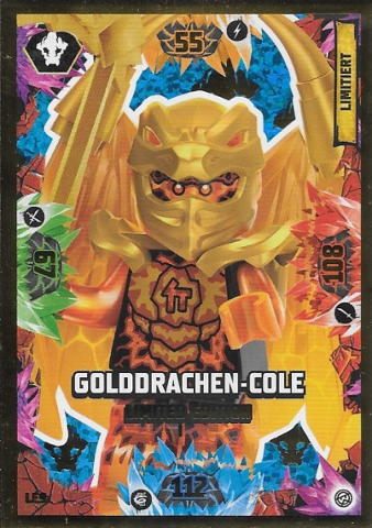 NINJAGO Trading Card Game (German) Series 8 - # LE9 Golddrachen-Cole Limited Edition