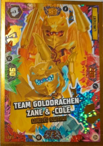 NINJAGO Trading Card Game (German) Series 8 - # LE20 Team Golddrachen-Zane & -Cole Limited Edition
