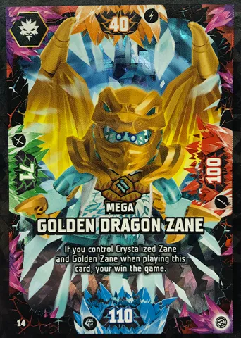 NINJAGO Trading Card Game (English) Series 8 - # 14 Mega Golden Dragon Zane
