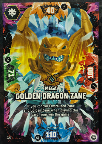 NINJAGO Trading Card Game (English) Series 8 - # 14 Mega Golden Dragon Zane