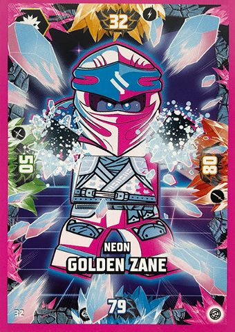 NINJAGO Trading Card Game (English) Series 8 - # 32 Neon Golden Zane