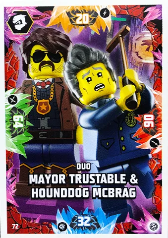 NINJAGO Trading Card Game (English) Series 8 - # 72 Duo Mayor Trustable & Hounddog McBrag