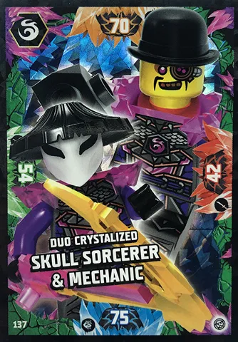 NINJAGO Trading Card Game (English) Series 8 - # 137 Duo Crystalized Skull Sorcerer & Mechanic
