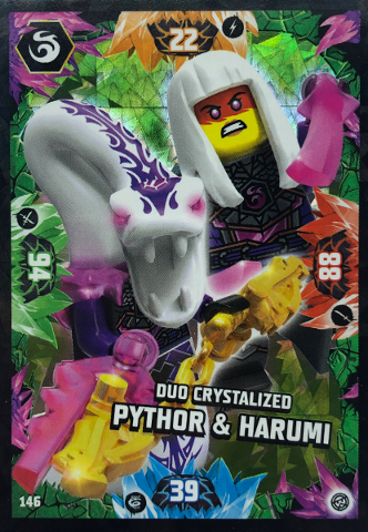 NINJAGO Trading Card Game (English) Series 8 - # 146 Duo Crystalized Pythor & Harumi