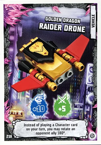 NINJAGO Trading Card Game (English) Series 8 - # 216 Golden Dragon Raider Drone
