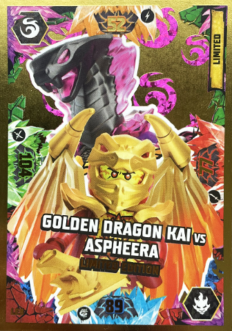 NINJAGO Trading Card Game (English) Series 8 - # LE9 Golden Dragon Kai vs Aspheera Limited Edition