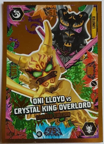 NINJAGO Trading Card Game (English) Series 8 - # LE18 Oni Lloyd vs Crystal King Overlord Limited Edition