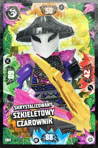 NINJAGO Trading Card Game (Polish) Series 8 - # 104 Skrystalizowany Szkieletowy Czarownik