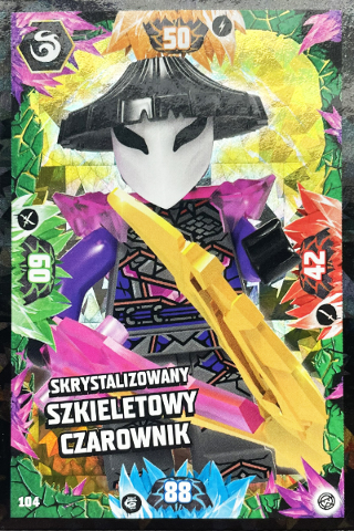 NINJAGO Trading Card Game (Polish) Series 8 - # 104 Skrystalizowany Szkieletowy Czarownik
