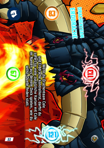 NINJAGO Trading Card Game (German) Series 9 (Next Level) - # 11 Drachenteam Erddrache